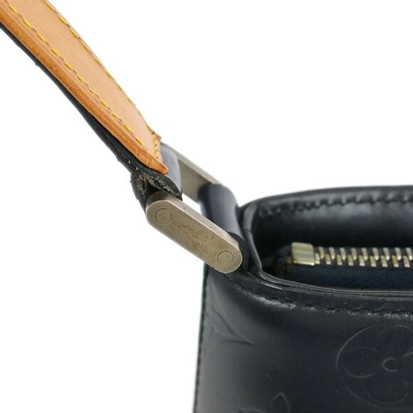 Louis Vuitton Blue Monogram Mat Alston Shoulder Bag M55125 CA0032 XX07580 - Picture 5 of 11